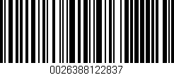 Código de barras (EAN, GTIN, SKU, ISBN): '0026388122837'