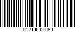 Código de barras (EAN, GTIN, SKU, ISBN): '0027108938059'