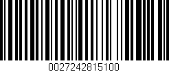 Código de barras (EAN, GTIN, SKU, ISBN): '0027242815100'