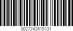 Código de barras (EAN, GTIN, SKU, ISBN): '0027242815131'