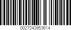 Código de barras (EAN, GTIN, SKU, ISBN): '0027242853614'