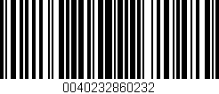 Código de barras (EAN, GTIN, SKU, ISBN): '0040232860232'