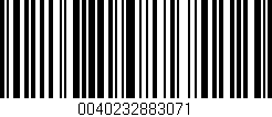 Código de barras (EAN, GTIN, SKU, ISBN): '0040232883071'