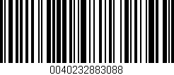 Código de barras (EAN, GTIN, SKU, ISBN): '0040232883088'