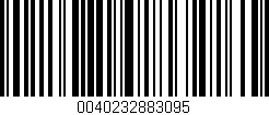 Código de barras (EAN, GTIN, SKU, ISBN): '0040232883095'