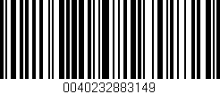 Código de barras (EAN, GTIN, SKU, ISBN): '0040232883149'