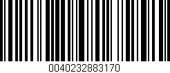 Código de barras (EAN, GTIN, SKU, ISBN): '0040232883170'
