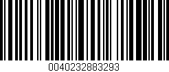 Código de barras (EAN, GTIN, SKU, ISBN): '0040232883293'