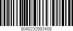 Código de barras (EAN, GTIN, SKU, ISBN): '0040232883408'