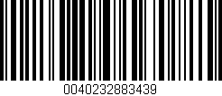 Código de barras (EAN, GTIN, SKU, ISBN): '0040232883439'