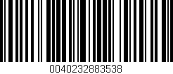 Código de barras (EAN, GTIN, SKU, ISBN): '0040232883538'