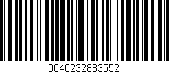 Código de barras (EAN, GTIN, SKU, ISBN): '0040232883552'