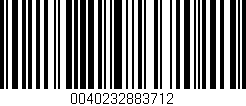 Código de barras (EAN, GTIN, SKU, ISBN): '0040232883712'