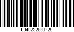 Código de barras (EAN, GTIN, SKU, ISBN): '0040232883729'