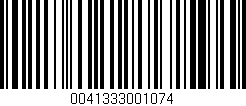 Código de barras (EAN, GTIN, SKU, ISBN): '0041333001074'