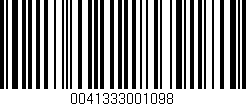 Código de barras (EAN, GTIN, SKU, ISBN): '0041333001098'
