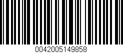Código de barras (EAN, GTIN, SKU, ISBN): '0042005149858'