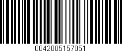 Código de barras (EAN, GTIN, SKU, ISBN): '0042005157051'