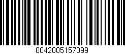 Código de barras (EAN, GTIN, SKU, ISBN): '0042005157099'