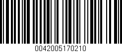 Código de barras (EAN, GTIN, SKU, ISBN): '0042005170210'