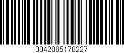 Código de barras (EAN, GTIN, SKU, ISBN): '0042005170227'