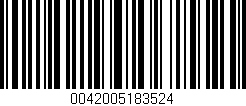 Código de barras (EAN, GTIN, SKU, ISBN): '0042005183524'