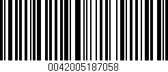 Código de barras (EAN, GTIN, SKU, ISBN): '0042005187058'