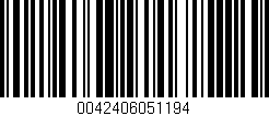 Código de barras (EAN, GTIN, SKU, ISBN): '0042406051194'