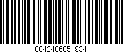 Código de barras (EAN, GTIN, SKU, ISBN): '0042406051934'
