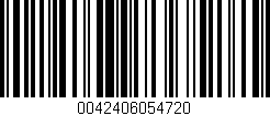 Código de barras (EAN, GTIN, SKU, ISBN): '0042406054720'