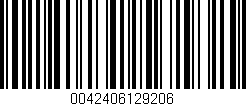 Código de barras (EAN, GTIN, SKU, ISBN): '0042406129206'
