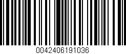 Código de barras (EAN, GTIN, SKU, ISBN): '0042406191036'
