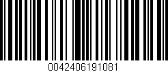 Código de barras (EAN, GTIN, SKU, ISBN): '0042406191081'