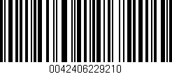 Código de barras (EAN, GTIN, SKU, ISBN): '0042406229210'