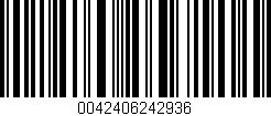 Código de barras (EAN, GTIN, SKU, ISBN): '0042406242936'