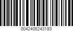 Código de barras (EAN, GTIN, SKU, ISBN): '0042406243193'