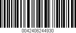 Código de barras (EAN, GTIN, SKU, ISBN): '0042406244930'