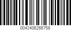 Código de barras (EAN, GTIN, SKU, ISBN): '0042406266758'