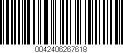 Código de barras (EAN, GTIN, SKU, ISBN): '0042406267618'