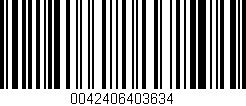 Código de barras (EAN, GTIN, SKU, ISBN): '0042406403634'