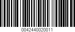 Código de barras (EAN, GTIN, SKU, ISBN): '0042440020011'