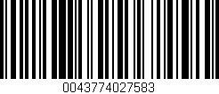 Código de barras (EAN, GTIN, SKU, ISBN): '0043774027583'