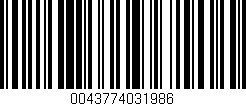 Código de barras (EAN, GTIN, SKU, ISBN): '0043774031986'