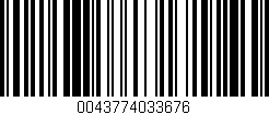Código de barras (EAN, GTIN, SKU, ISBN): '0043774033676'