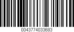 Código de barras (EAN, GTIN, SKU, ISBN): '0043774033683'