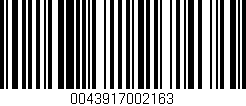 Código de barras (EAN, GTIN, SKU, ISBN): '0043917002163'