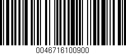 Código de barras (EAN, GTIN, SKU, ISBN): '0046716100900'