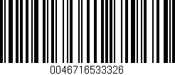 Código de barras (EAN, GTIN, SKU, ISBN): '0046716533326'