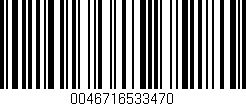 Código de barras (EAN, GTIN, SKU, ISBN): '0046716533470'