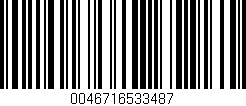 Código de barras (EAN, GTIN, SKU, ISBN): '0046716533487'